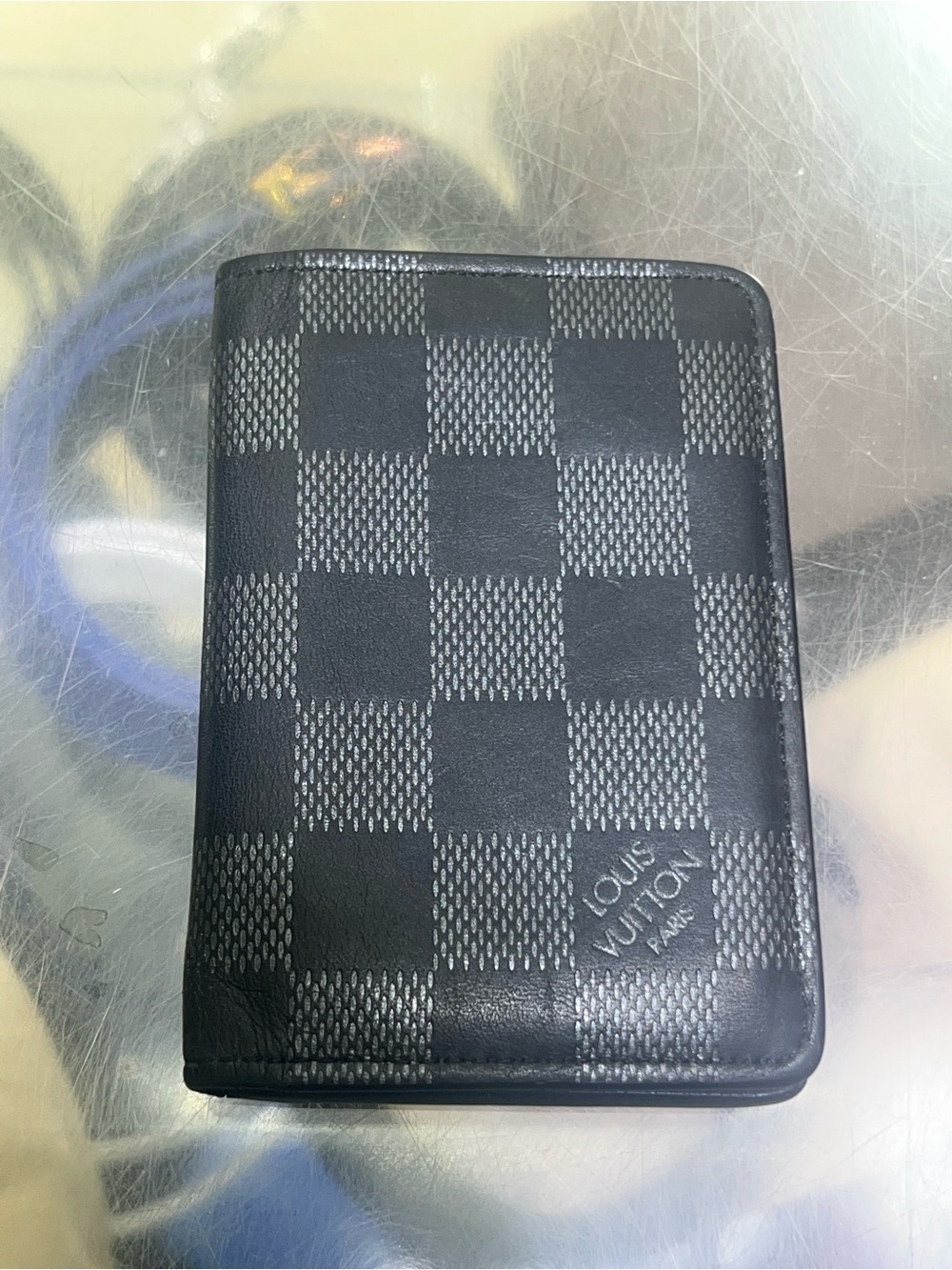 Louis Vuitton Damier Infini Onyx Silver Pocket Organizer Card